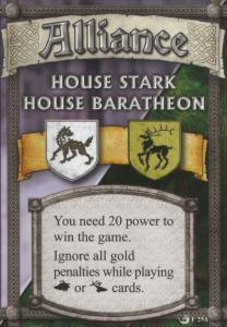 Stark/Baratheon Alliance
